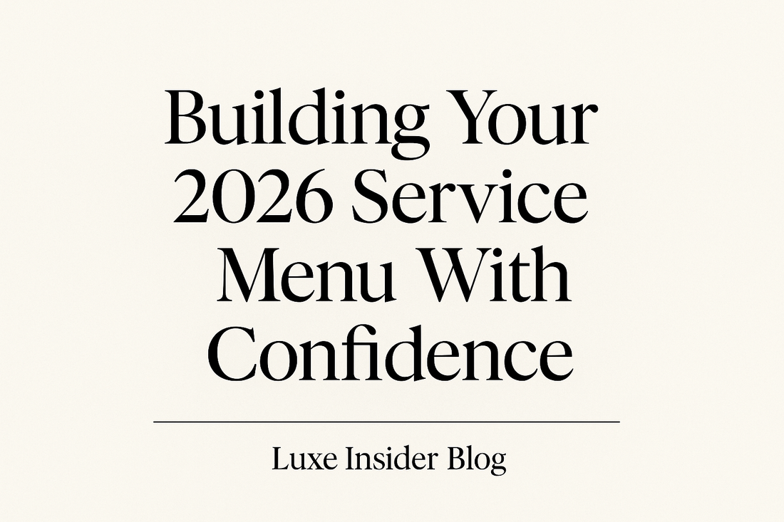 Building Your 2026 Service Menu With Confidence